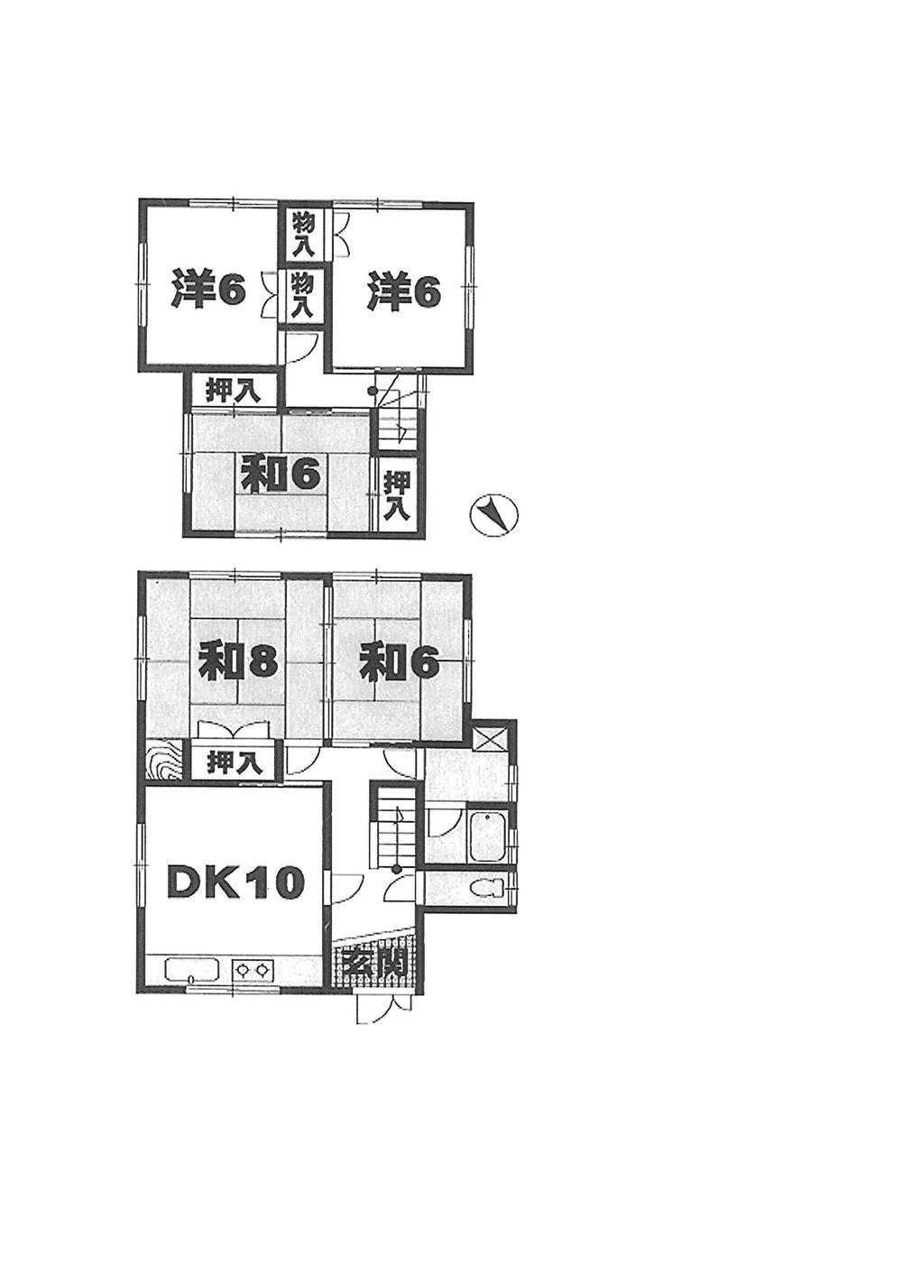 Floor plan. 12,780,000 yen, 5LDK, Land area 148.79 sq m , Building area 97.6 sq m