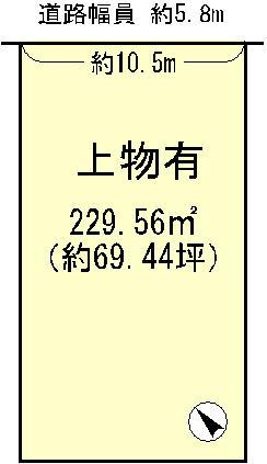 Compartment figure. Land price 9.8 million yen, Land area 229.56 sq m