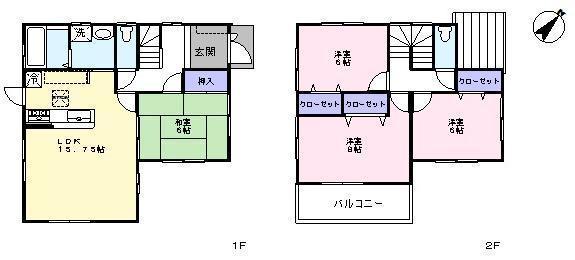 Floor plan. 20.8 million yen, 4LDK, Land area 160.2 sq m , Building area 97.6 sq m