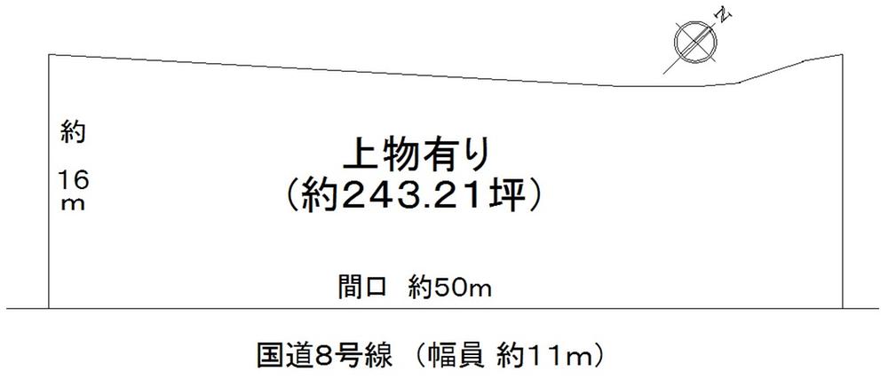 Compartment figure. Land price 13.8 million yen, No land area 804 sq m building conditions, Suitable for store site