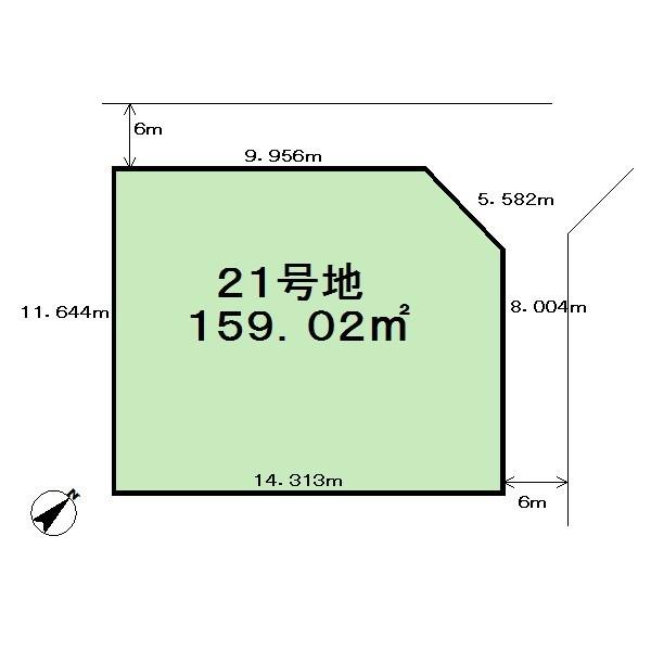 Compartment figure. Land price 9.13 million yen, Land area 159.02 sq m