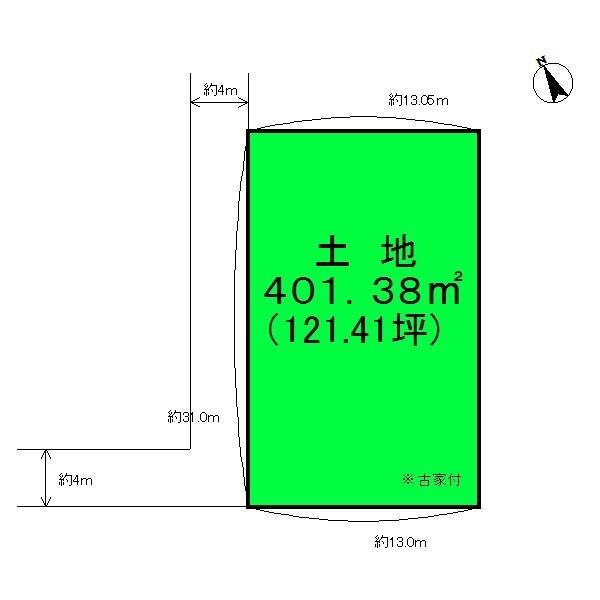 Compartment figure. Land price 20.8 million yen, Land area 401.38 sq m