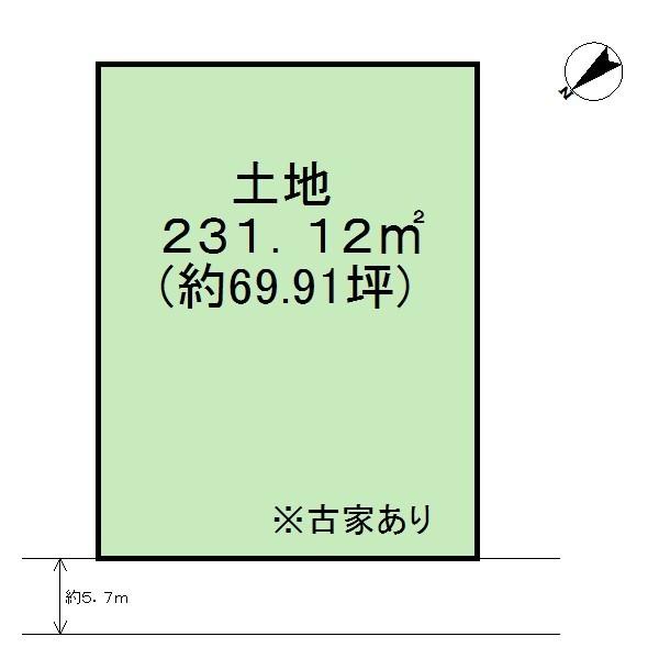 Compartment figure. Land price 9.8 million yen, Land area 231.12 sq m