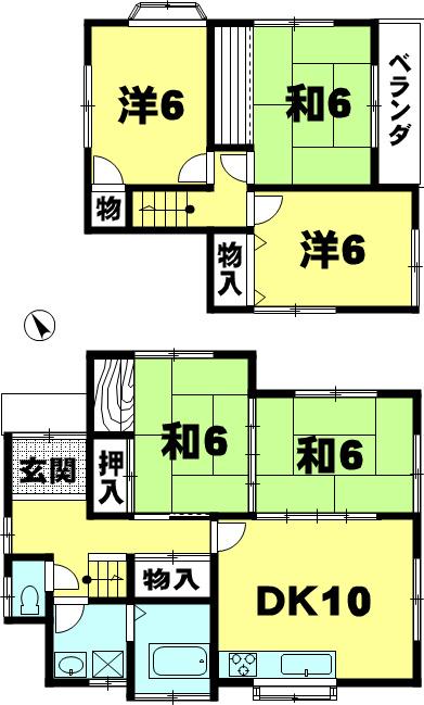 Floor plan. 9.8 million yen, 5DK, Land area 150.42 sq m , Building area 94.36 sq m