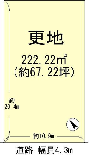 Compartment figure. Land price 12 million yen, Land area 222.22 sq m