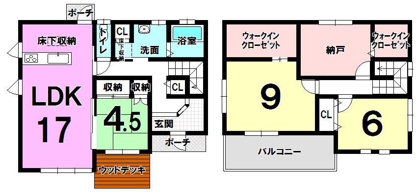 Floor plan. 34,800,000 yen, 4LDK+S, Land area 158.33 sq m , Building area 111.78 sq m