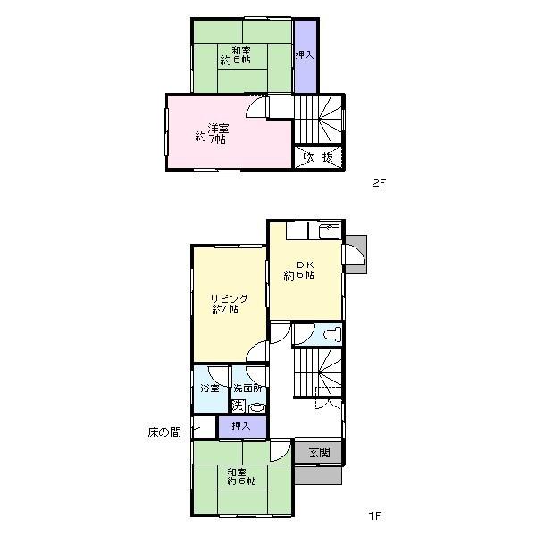 Floor plan. 6.8 million yen, 3LDK, Land area 138.2 sq m , Building area 79.38 sq m