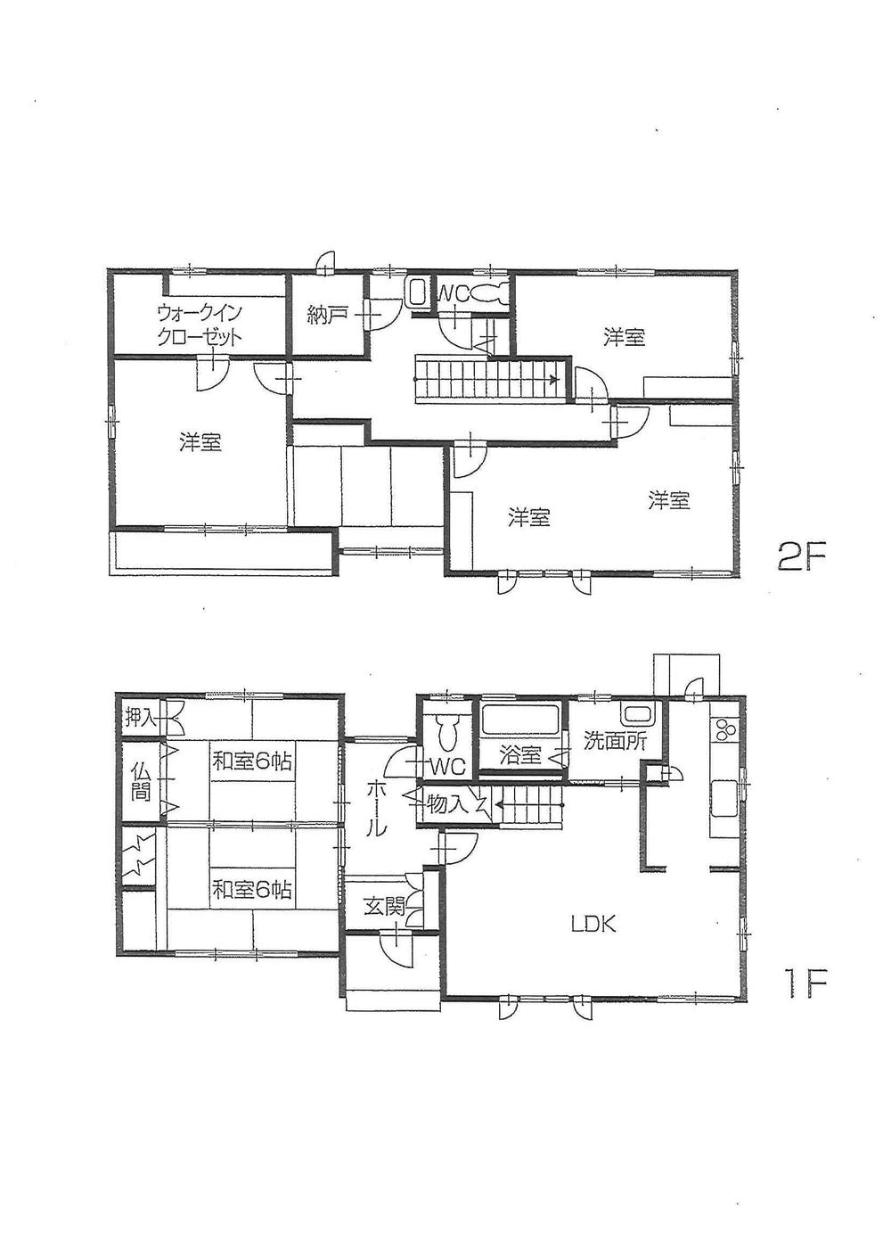Floor plan. 42,800,000 yen, 5LDK + S (storeroom), Land area 711.66 sq m , Building area 162.93 sq m spacious floor plan 5LDK + S