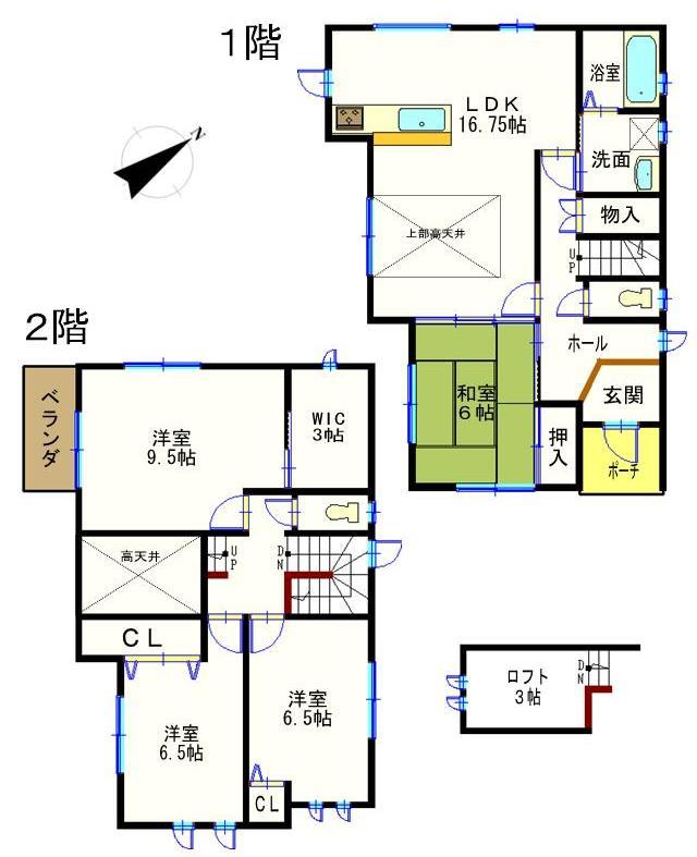 Floor plan. 22,770,000 yen, 4LDK, Land area 155.53 sq m , Building area 110.35 sq m