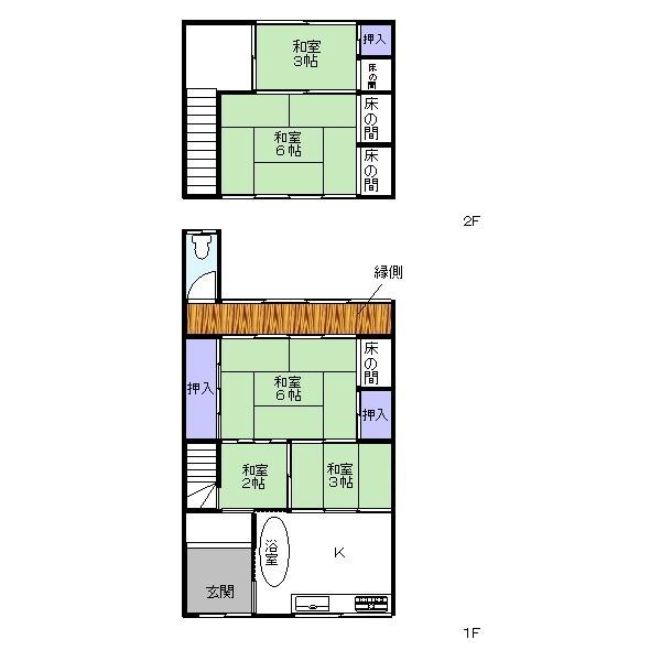 Floor plan. 2.5 million yen, 5K, Land area 65.55 sq m , Building area 81.18 sq m