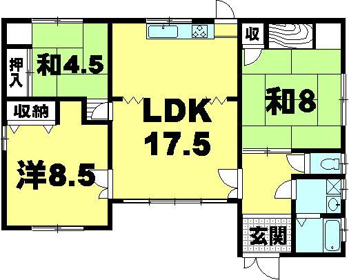 Floor plan. 22,800,000 yen, 3LDK, Land area 461.45 sq m , Building area 85.29 sq m