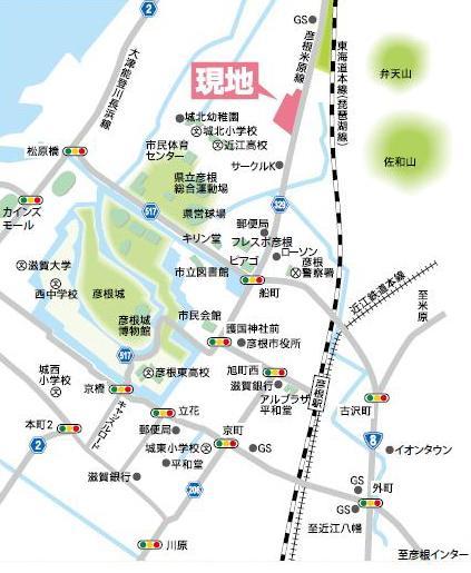 Local guide map. [Rainbow Town Matsubara] 220 compartment Big Town