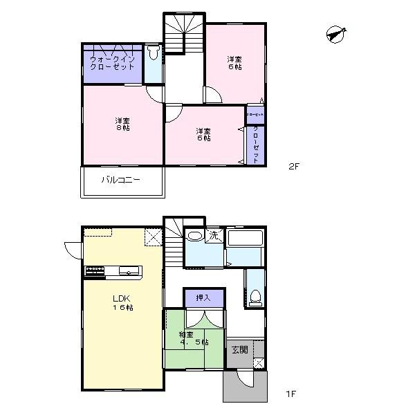 Floor plan. 24.5 million yen, 4LDK, Land area 169.78 sq m , Building area 105.99 sq m