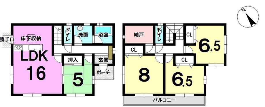 Floor plan. 16.8 million yen, 4LDK+S, Land area 152 sq m , Building area 102.87 sq m