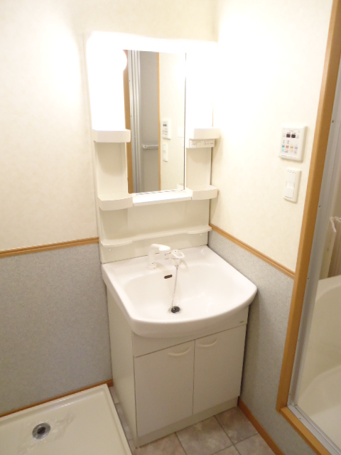 Washroom. Easy-to-use is a good large washbasin