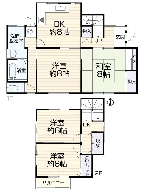 Floor plan. 12.8 million yen, 4DK, Land area 339.97 sq m , Building area 109.76 sq m
