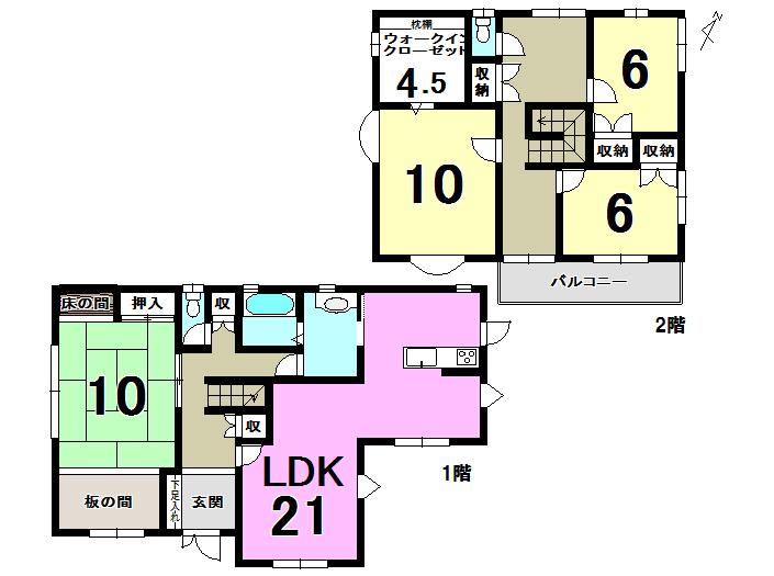 Floor plan. 22,800,000 yen, 4LDK, Land area 519.05 sq m , Building area 160.5 sq m