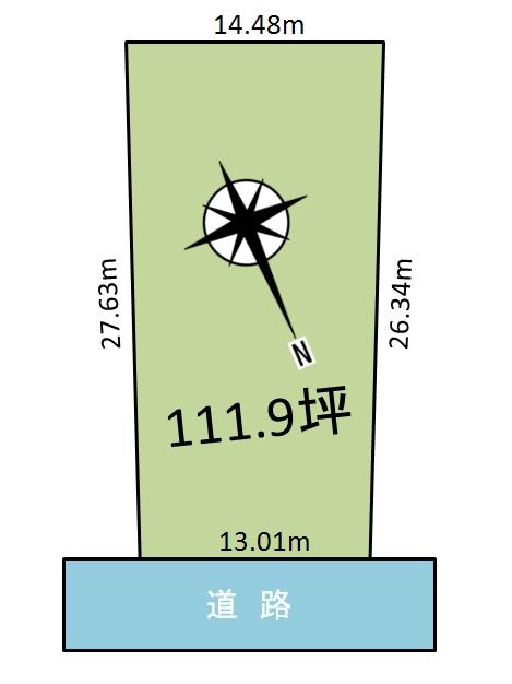 Compartment figure. Land price 5.2 million yen, Land area 370.06 sq m