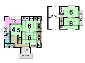 Floor plan. 5.5 million yen, 5K, Land area 114.16 sq m , Building area 112.05 sq m