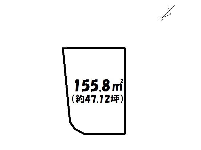 Compartment figure. Land price 4.5 million yen, Land area 155.8 sq m