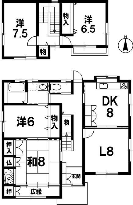 Floor plan. 11.5 million yen, 4LDK, Land area 221.86 sq m , Building area 115.93 sq m