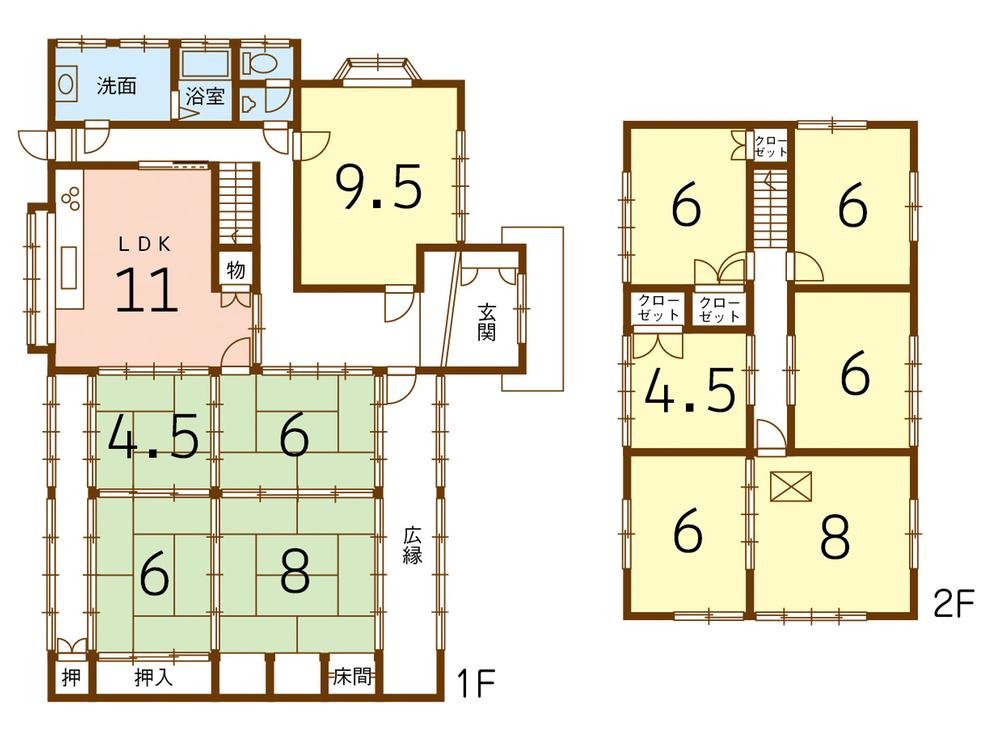 Floor plan. 23.8 million yen, 11LDK, Land area 1,141.95 sq m , Building area 284.34 sq m