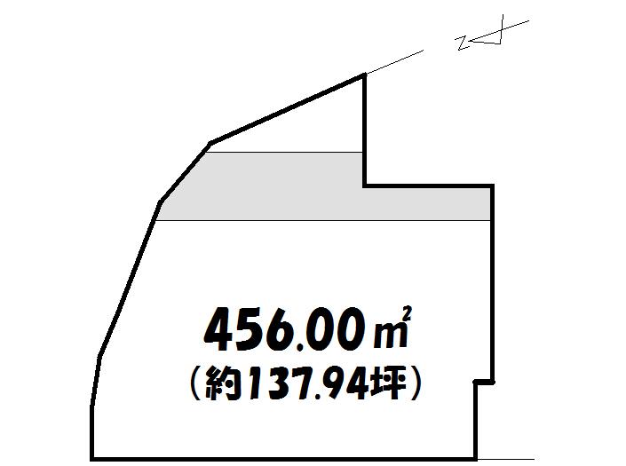 Compartment figure. Land price 18.5 million yen, Land area 456 sq m
