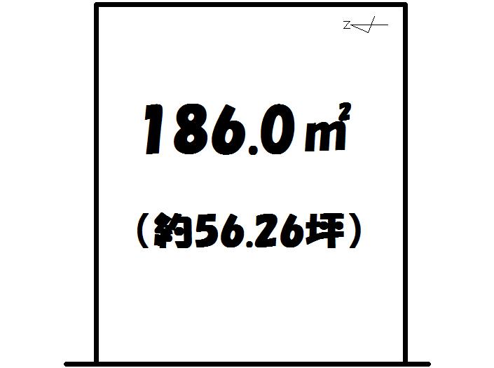 Compartment figure. Land price 3.95 million yen, Land area 186 sq m