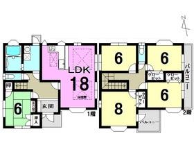 Floor plan. 21,800,000 yen, 5LDK, Land area 204.5 sq m , Building area 124.2 sq m