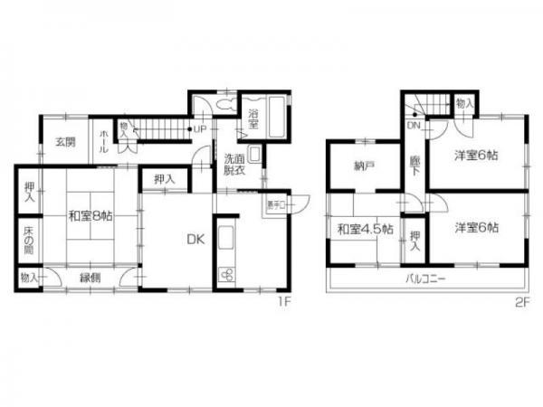 Floor plan. 12.8 million yen, 4DK, Land area 307.89 sq m , Building area 103.5 sq m
