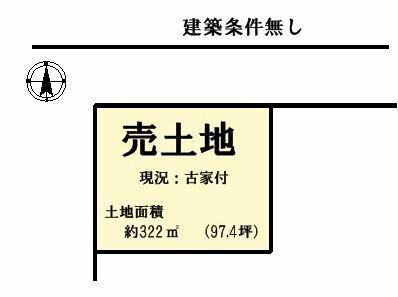 Compartment figure. Land price 4.8 million yen, Land area 322 sq m