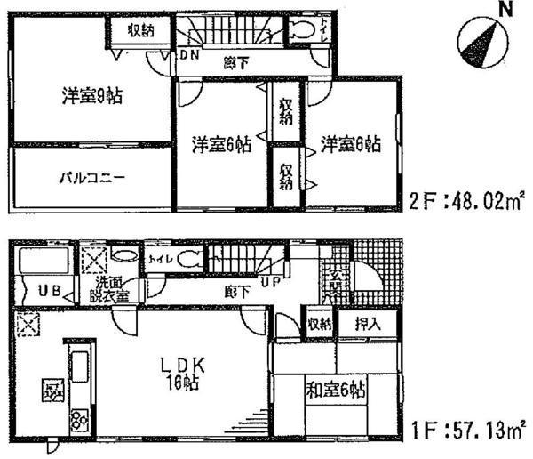 Floor plan. 22,800,000 yen, 4LDK, Land area 167.43 sq m , Building area 105.15 sq m