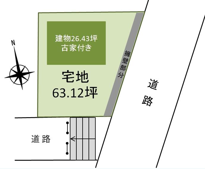 Compartment figure. Land price 8.5 million yen, Land area 208.68 sq m