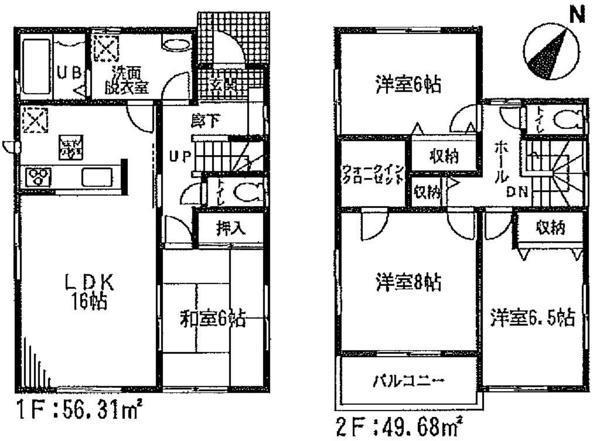 Floor plan. 21.9 million yen, 4LDK, Land area 221.27 sq m , Building area 105.99 sq m