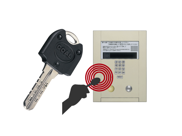 Security.  [Entry by the non-contact key] Adopt a non-contact key to auto-lock of the entrance. Since the operation panel of the leader can only unlock holding the head portion, It is also useful when you have children and luggage (same specifications)