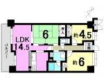 Floor plan. 3LDK, Price 9.4 million yen, Occupied area 66.33 sq m