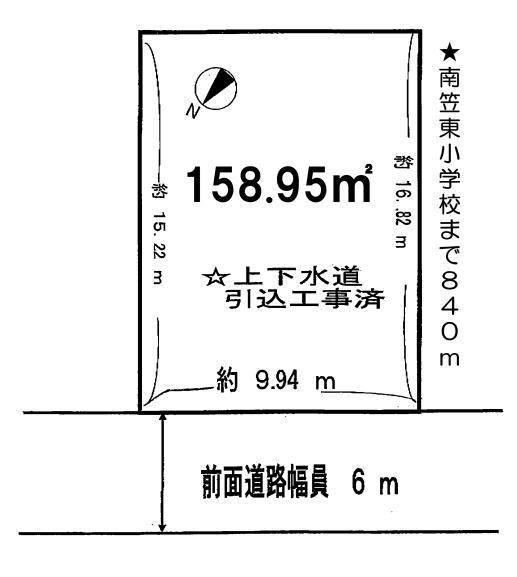 Compartment figure. Land price 12.8 million yen, Land area 158.95 sq m