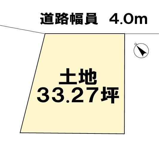 Compartment figure. Land price 15,970,000 yen, Land area 110 sq m