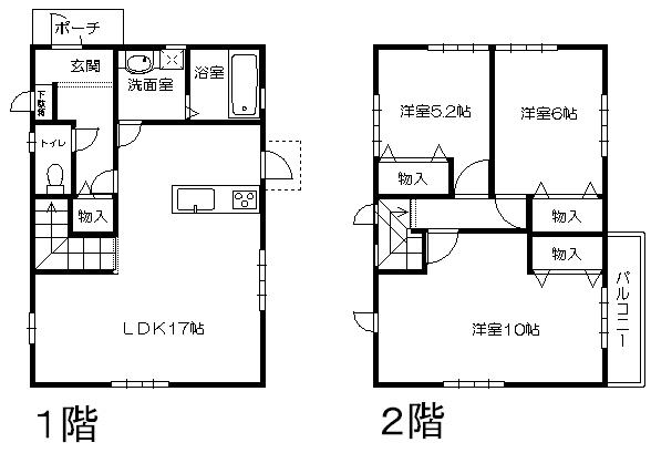Floor plan. 23,900,000 yen, 3LDK, Land area 150.57 sq m , Building area 89.42 sq m