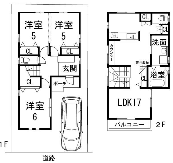 Floor plan. 26.5 million yen, 3LDK, Land area 82.22 sq m , Building area 83.06 sq m outside the structure construction work is included in the room rate! Loft Yes!
