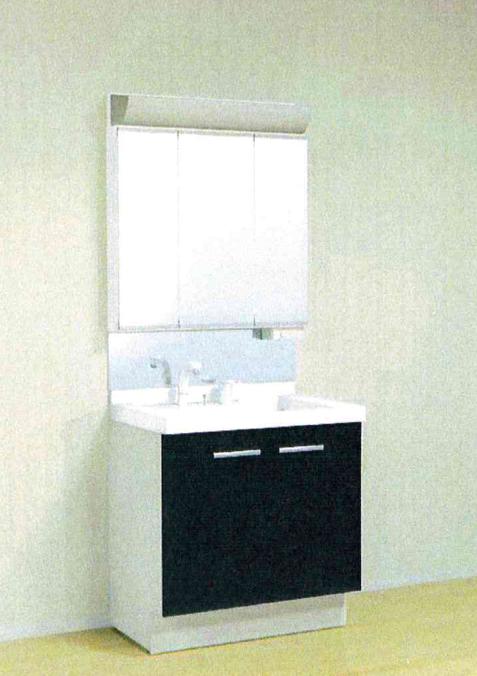 Other Equipment. Integrally formed counter. Three-sided mirror is a wash basin.
