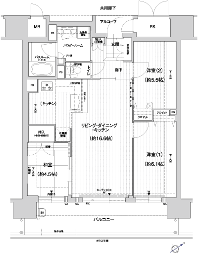 Floor: 3LDK, occupied area: 72.56 sq m, Price: 26,695,000 yen
