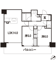 Floor: 2LDK, occupied area: 57.39 sq m, Price: 19,562,400 yen