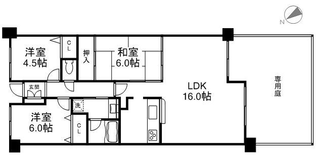 Floor plan. 3LDK, Price 12.8 million yen, Occupied area 68.62 sq m