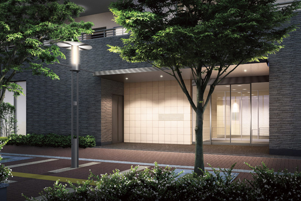 Features of the building.  [entrance] Is the entrance with the motif gracefully greet gate a person who live (Rendering)