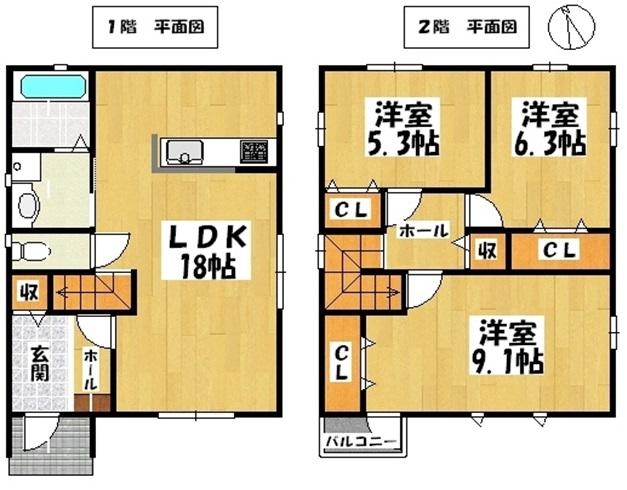 Floor plan. 29,800,000 yen, 3LDK, Land area 167.88 sq m , Building area 94.8 sq m have each room storage In particular of the hallway storage is happy Entrance housed plenty