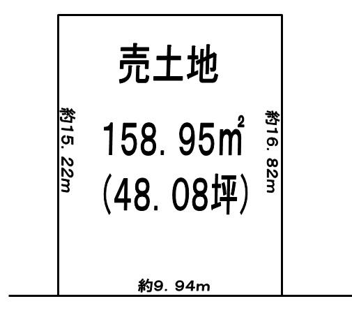 Compartment figure. Land price 12.8 million yen, Land area 158.95 sq m