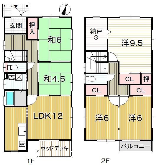 Floor plan. 7.8 million yen, 4LDK + S (storeroom), Land area 177.29 sq m , Building area 134 sq m 4SLDK