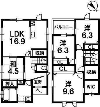 Floor plan. 29,800,000 yen, 4LDK, Land area 148.23 sq m , Building area 120 sq m