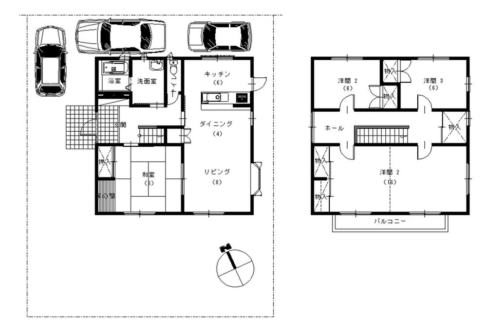 Floor plan. 17.8 million yen, 4LDK, Land area 208.78 sq m , Building area 134.14 sq m